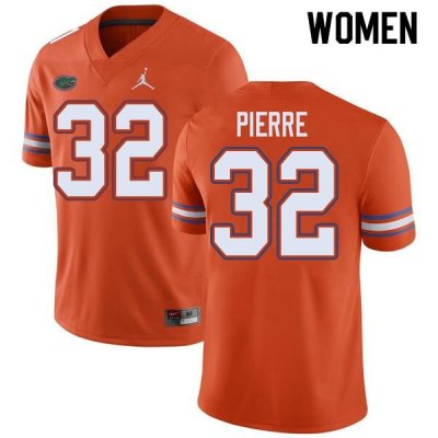 Women's Florida Gators #32 Jesiah Pierre NCAA Jordan Brand Orange Authentic Stitched College Football Jersey TBY2862BX